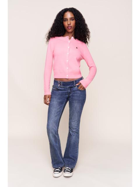 GUIZIO MALIA LOW RISE BELTED FLARE DENIM