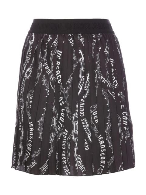 VERSACE JEANS COUTURE Chain Couture Pleated Mini Skirt
