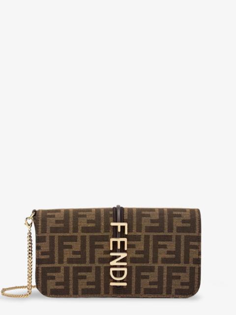 FENDI Fendi Wallet On Chain Ff Jacquard Fabric Wallet/Bag