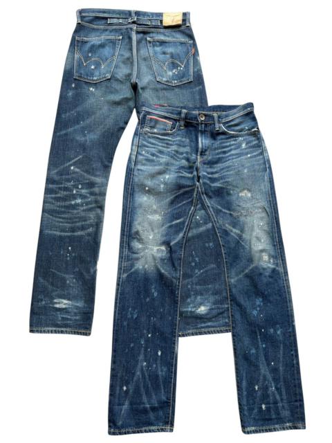 Vintage Edwin Selvedge Distressed Denim Jeans 33x33.5