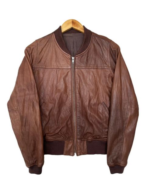 Vintage Johnbull Japan Brown Bomber Sheep Leather Jacket
