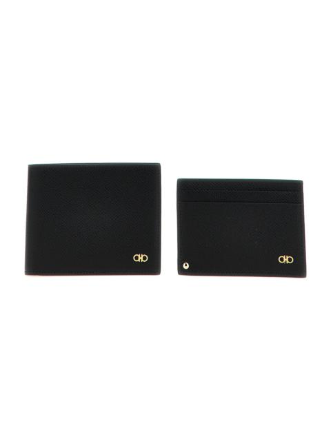 FERRAGAMO 'gancio' Wallet + Card Holder Set