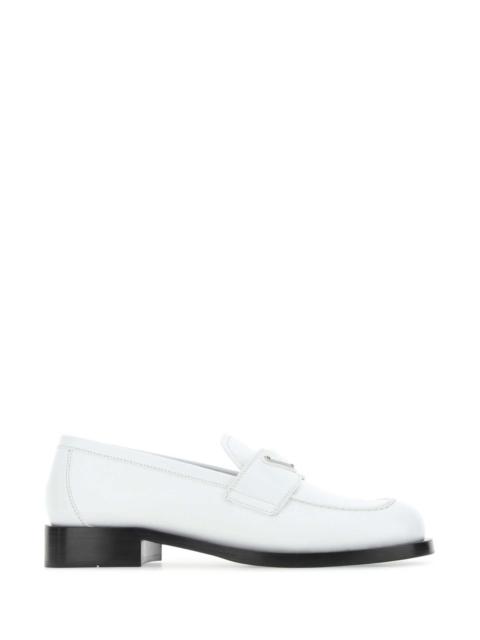 Prada Prada Women White Leather Loafers