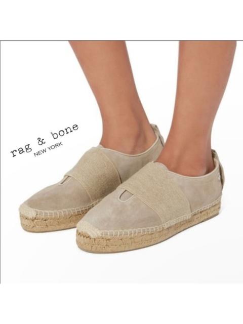 rag & bone Rag & Bone Nina Espadrilles Casual Shoes Slip On Smoke Suede Cream 7.5 NWOT