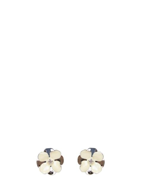 Marni Marni Women Light Yellow Enamel Flower Stud Earrings