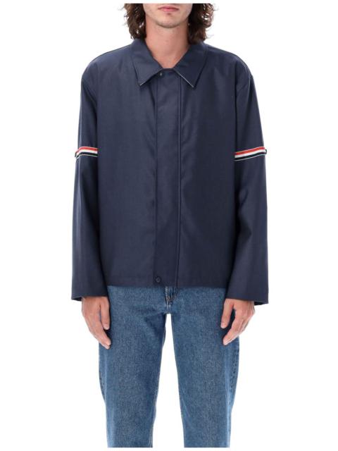 THOM BROWNE RELAXED ZIP FRONT JACKET