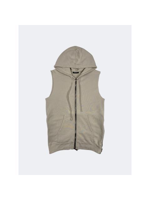 Balmain Sleeveless Hoodie with Lion Patch