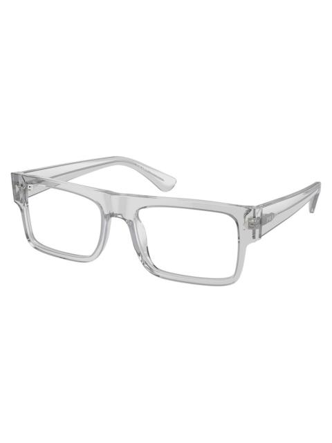 Prada Prada Demo Rectangular Men's Eyeglasses PR A01V 17P1O1 57
