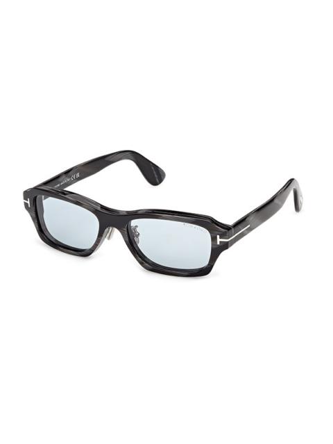 TOM FORD Tom Ford Smoke Rectangular Men's Sunglasses FT1351-D 63A 56