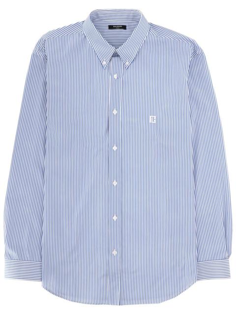 Balmain COTTON BLEND SHIRT WITH LOGO