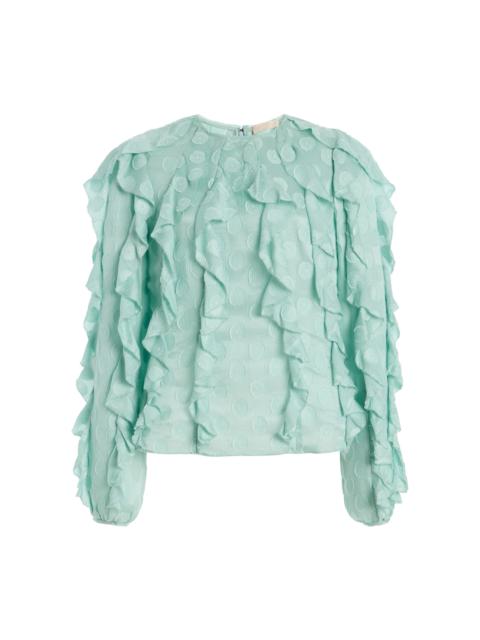 ULLA JOHNSON Della Blouse blue