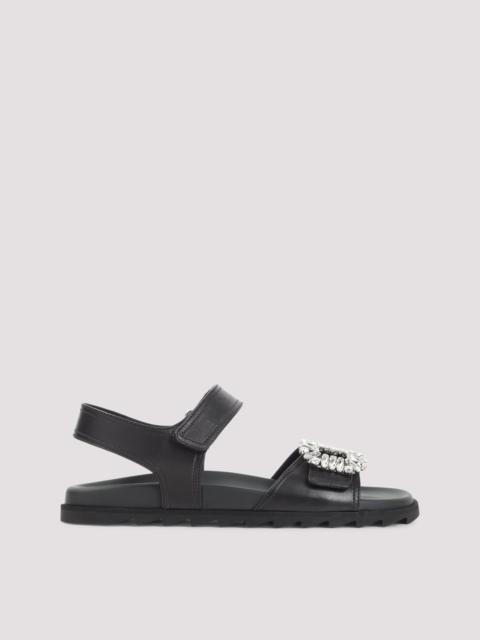 Roger Vivier ROGER VIVIER Slidy Strass Black Sandals New & Authentic (Wom