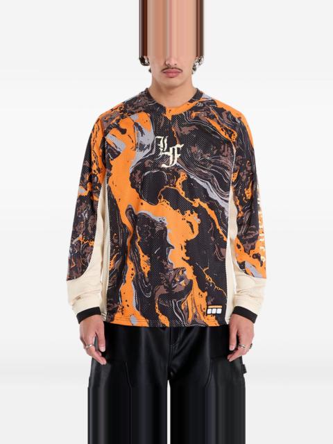 PUMA Lafrancé marble-print mesh jersey