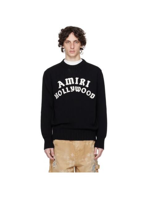AMIRI Black 'Amiri Hollywood' Crew Sweater