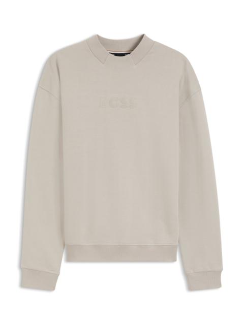 BOSS COTTON-TERRY SWEATSHIRT WITH LOGO DETAIL