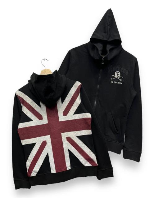 Other Designers IN THE ATTIC Punk Rockers Garment Big UnionJack Skull Hoodie