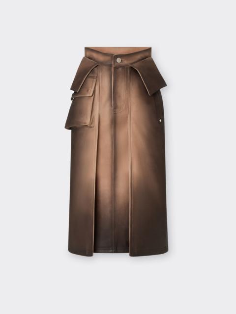 Ferrari Airbrushed leather skirt