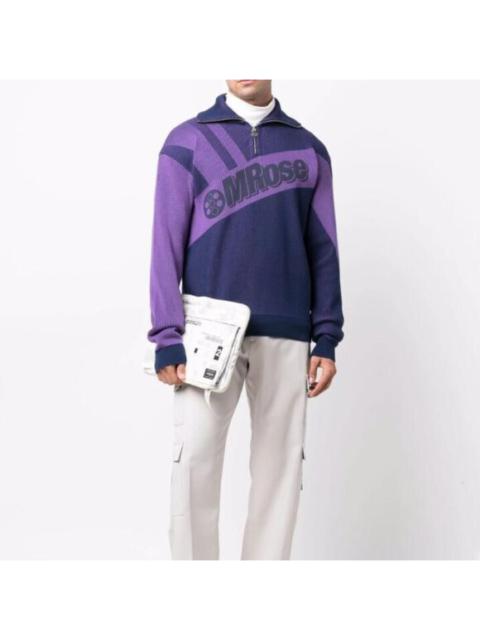 Martine Rose BNWT AW21 MARTINE ROSE ZIPPED LOGO KNIT SWEATER S