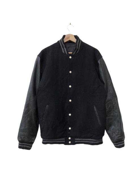 Other Designers VINTAGE REAL WORDS VARSITY LEATHER JACKET