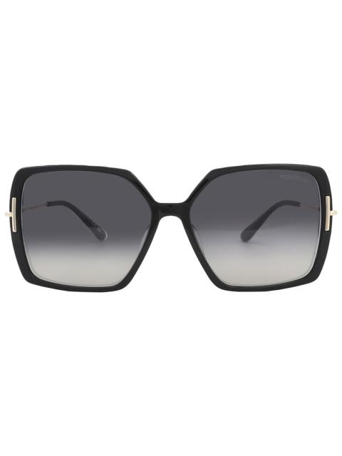 TOM FORD Open Box - Tom Ford Joanna Smoke Gradient Butterfly Ladies Sunglasses FT1039 01B 59