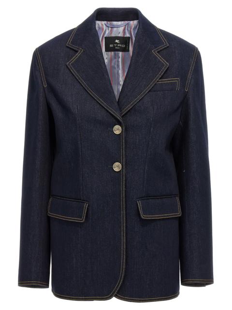 Etro Etro Women Single-Breasted Denim Blazer