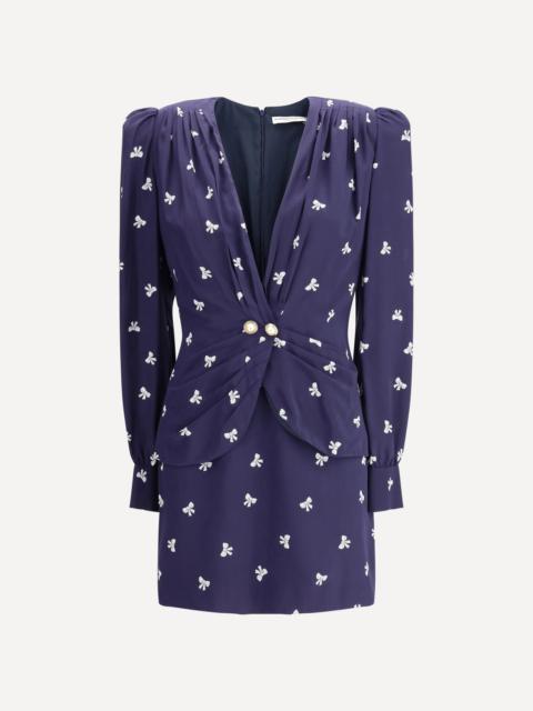 Alessandra Rich Bow patterned short Dress