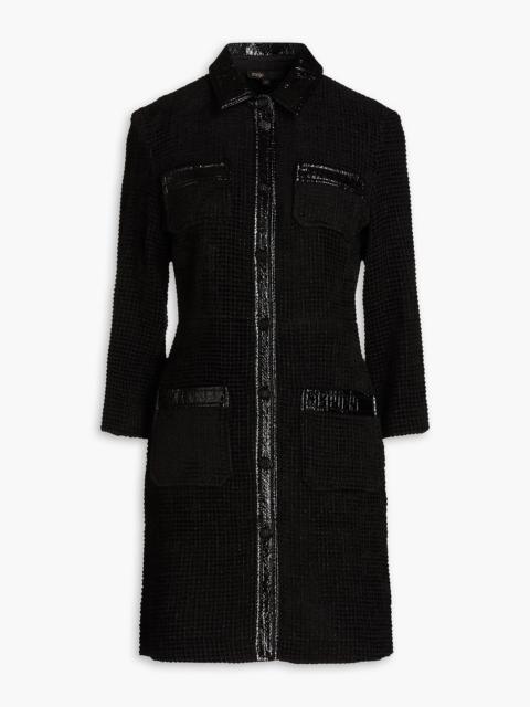 maje Cotton-blend bouclé-tweed mini dress