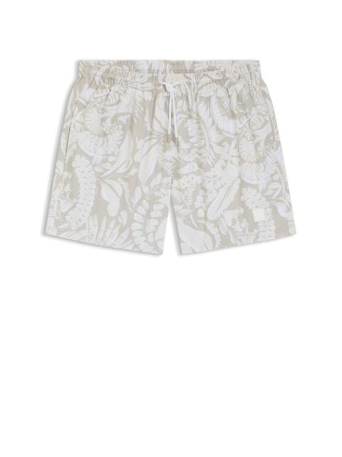 BOSS QUICK-DRY SWIM SHORTS WITH ALL-OVER PRINT