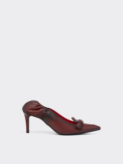 Ferrari Leather heeled loafers