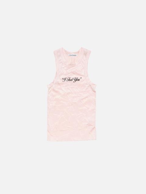 Acne Studios Crinkled printed tanktop - Powder pink