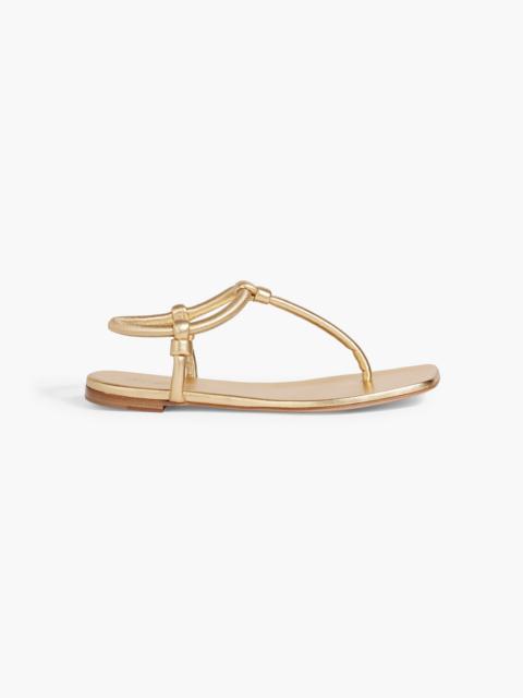 Gianvito Rossi Juno metallic padded leather sandals