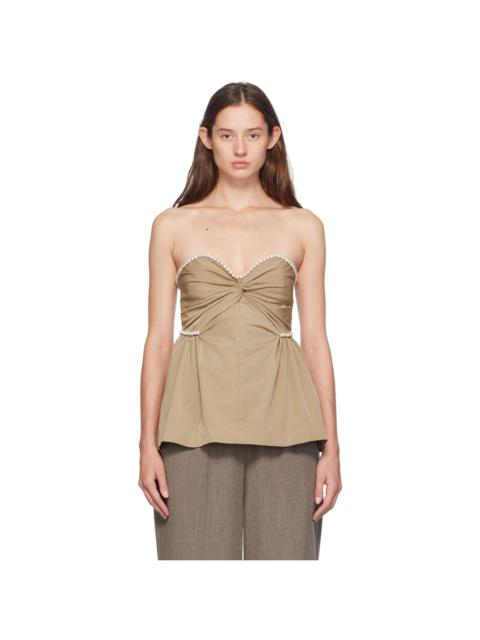 KIKA VARGAS Beige Hebe Top