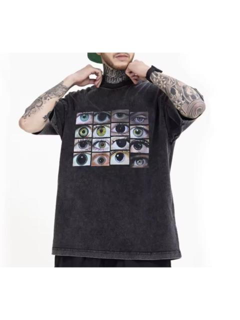 Other Designers Japanese Brand - Streetwear Goth Eyes Fashion Black T-Shirt Punk Graphic Tees