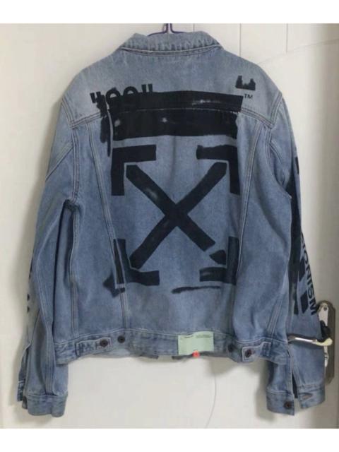 Off-white graffiti ink denim jacket XL