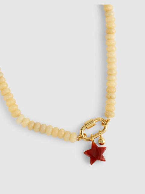 Madewell Semiprecious Beaded Carabiner Charm Necklace