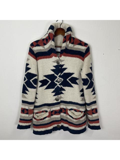 Other Designers Archival Clothing - Vintage Noughty Dog Aztex Navajo Button Ups Fleece Jacket