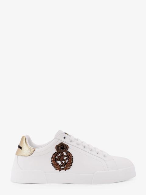 Dolce & Gabbana Dolce & Gabbana Leather Sneakers With Iconic Patch Logo On The Side