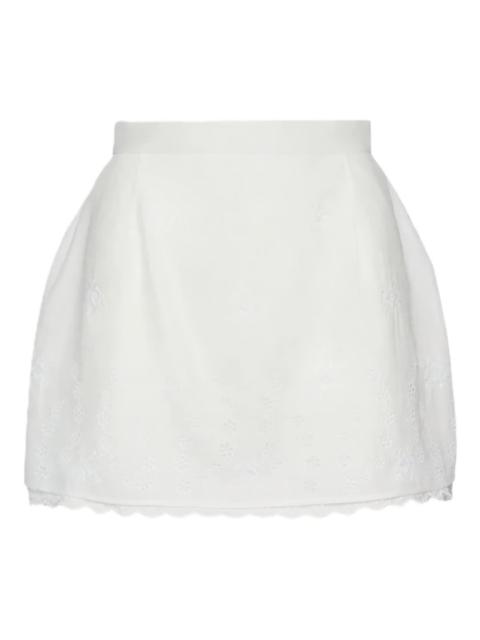 MAGDA BUTRYM embroidered white mini skirt