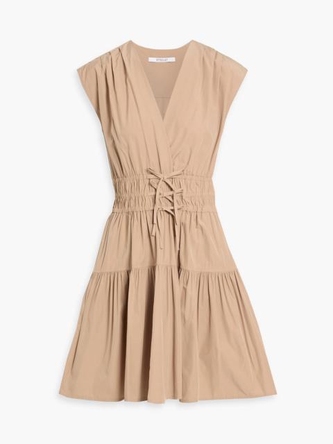 DEREK LAM 10 CROSBY Tora tiered cotton-poplin mini dress