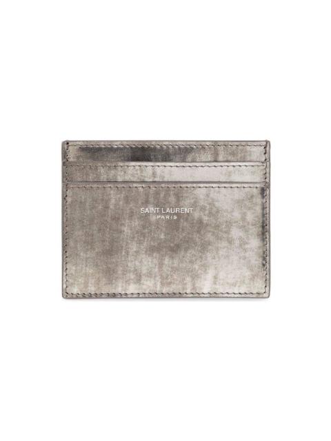 SAINT LAURENT Saint Laurent Logo Detailed Card Holder