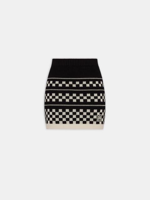 AMIRI WOMEN'S CHECKERED MESH SKIRT