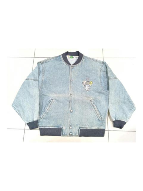 Other Designers Vintage × Warner Bros - Vintage 90s Warner Bros. Looney Tunes Denim Varsity