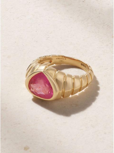 18-karat gold rubellite ring Gold