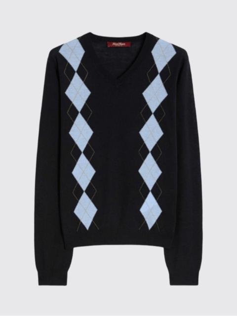 Max Mara Studio Max Mara Studio Women Max Mara Studio Silk And Wool Pullover With Diamond Pattern