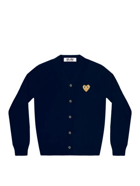 Comme des Garçons PLAY V-Neck Cardigan Gold Emblem Unisex