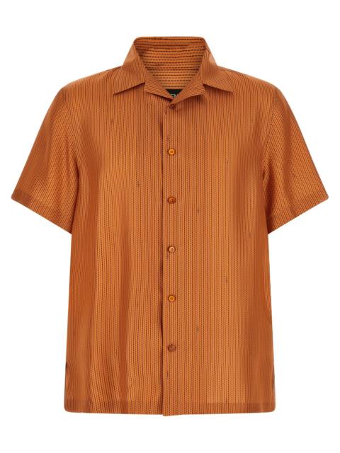 FENDI Fendi Men 'Selleria' Stitching Silk Shirt