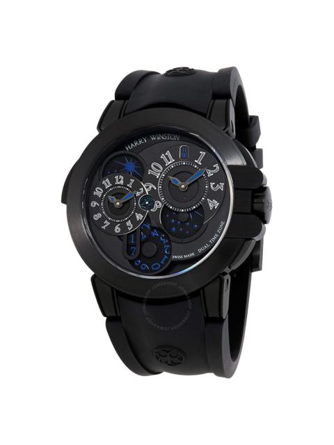 Other Designers Harry Winston Ocean Dual Time Automatic Black Opalien Dial Men's Watch OCEATZ44ZZ007