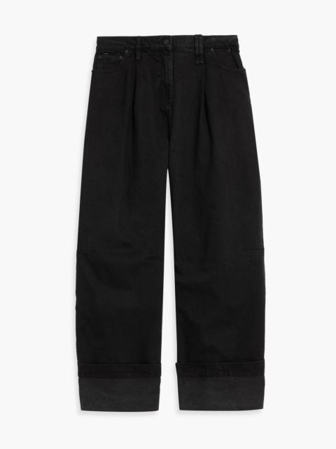 Simone Rocha Crystal-embellished high-rise wide leg jeans