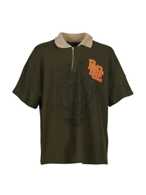Rhude SCRAMBLE LOGO STAMP POLO / GRN