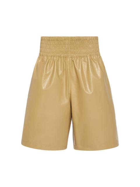 Bottega Veneta Leather Shorts yellow